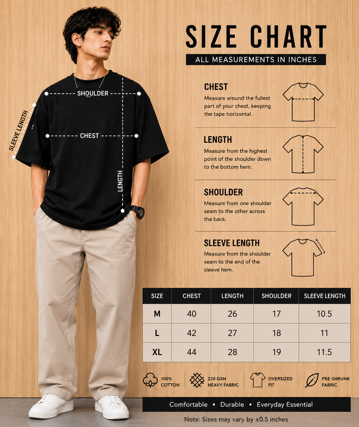 VORREN Beyond The Ordinary Oversized T-Shirt