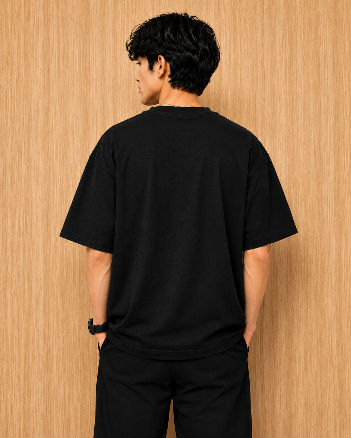 ERAAA Premium Oversized Black T-Shirt | 220 GSM Pure Cotton | Drop Shoulder