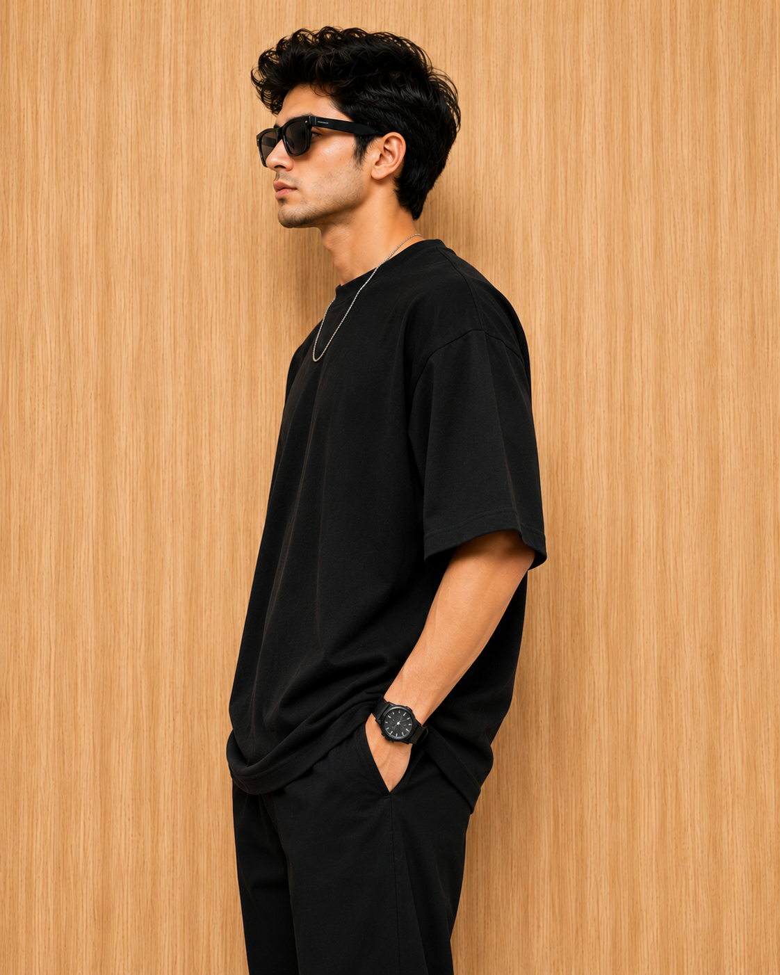 ERAAA Premium Oversized Black T-Shirt | 220 GSM Pure Cotton | Drop Shoulder