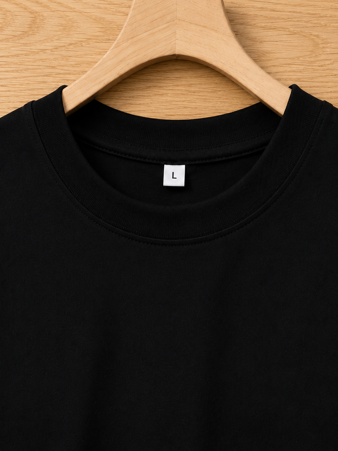 Men's Premium Oversized Black T-Shirt | 100% Cotton | Drop Shoulder | Round Neck